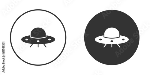 UFO icon for web, mobile and infographics.