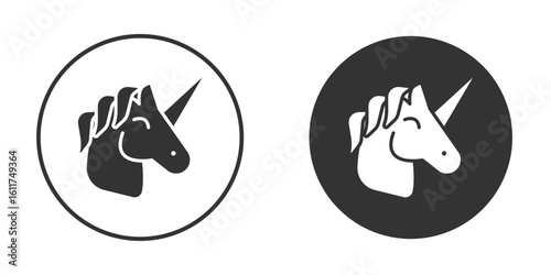 Unicorn icon for web, mobile and infographics.