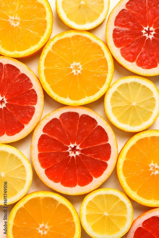 Obraz premium orange and lemon slices