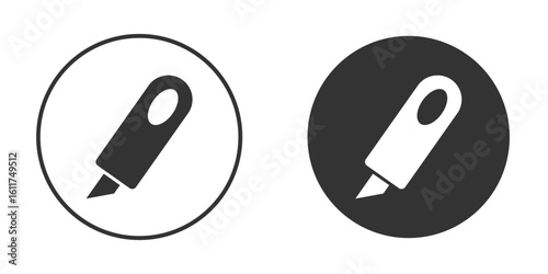 Utility knife icon for web, mobile and infographics.