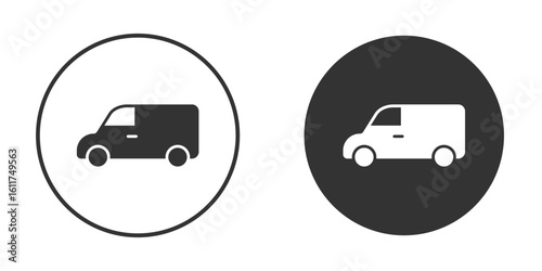 Van icon for web, mobile and infographics.