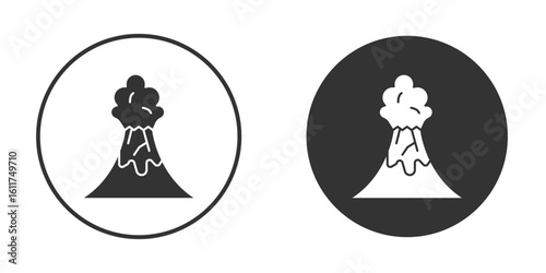 Volcano eruption icon for web, mobile and infographics.
