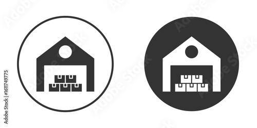 Warehouse icon for web, mobile and infographics.