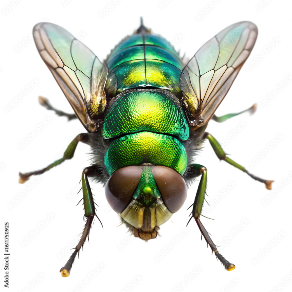 Fototapeta premium Vibrant Green Fly A Detailed CloseUp