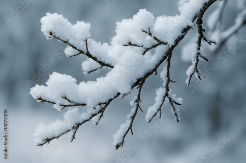 branches of a tree covered with snow