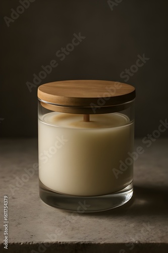 cosmetic cream and candle