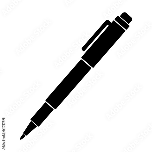Pen silhouette vector icon,minimalist and modern design ideas,isolated on transparent background,can be for sign or logo icon