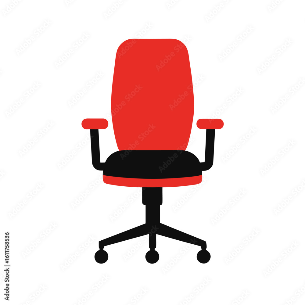Obraz premium Modern office chair silhouette a professional seating solution isolated on white background