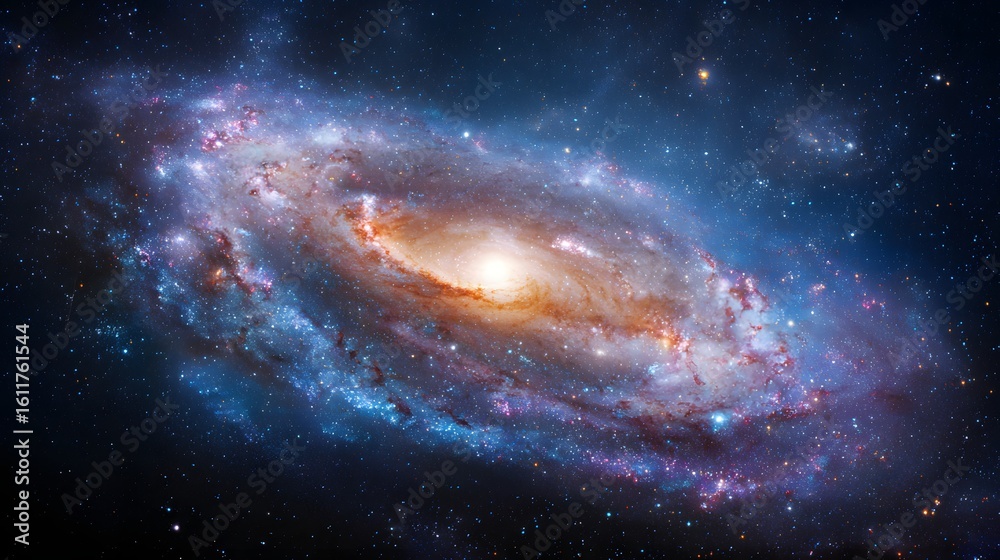 Obraz premium A spiral galaxy in deep space.