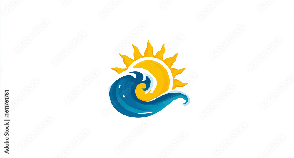 Obraz premium Sunshine wave logo design