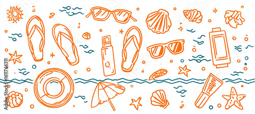 Summer Beach Element Pattern