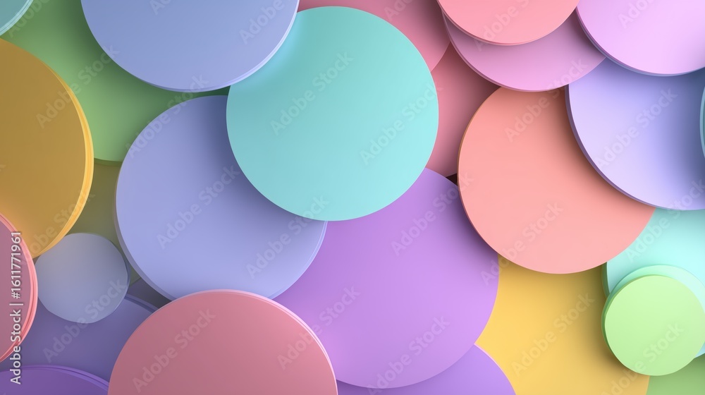 pastel gradient overlapping circles in abstract 3d render with soft depth and light pastel gradient overlapping circles in abstract 3d render with soft depth and light