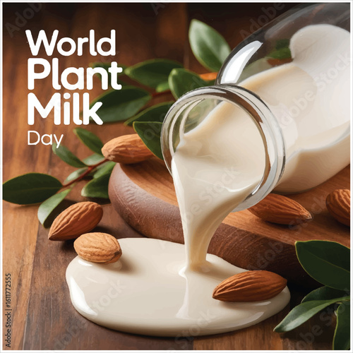 Celebrating plant-based milk alternatives promoting sustainability health animal welfare and environmental awareness









