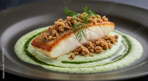 Roasted Fish with Green Sauce