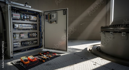 Electrical panel repair inside wind turbine