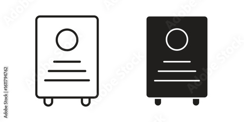 Air purifier icon logo set. thin line concept simple icon or design element