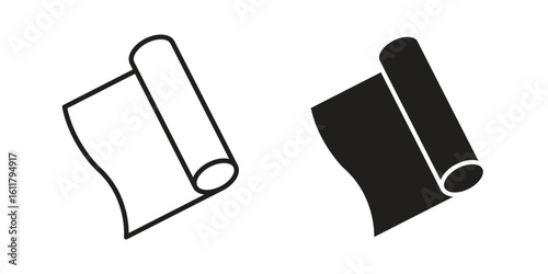 Aluminum foil icon logo set. thin line concept simple icon or design element