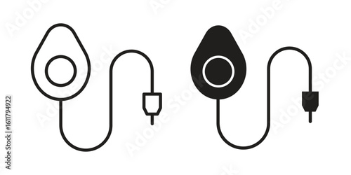 Anesthesia icon logo set. thin line concept simple icon or design element