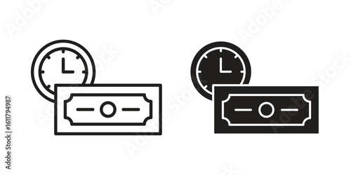 Annuity icon logo set. thin line concept simple icon or design element