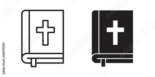 Bible icon logo set. thin line concept simple icon or design element