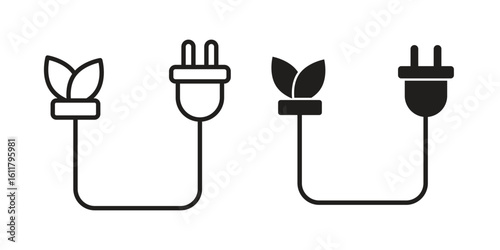 Biomass energy icon logo set. thin line concept simple icon or design element