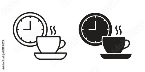 Break icon logo set. thin line concept simple icon or design element