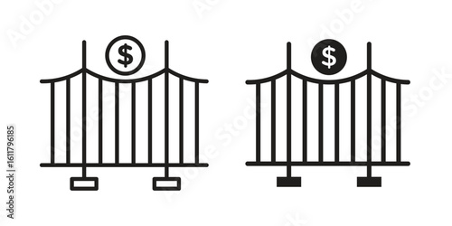 Bridging loan icon logo set. thin line concept simple icon or design element