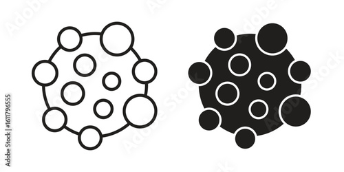 Cancer icon logo set. thin line concept simple icon or design element