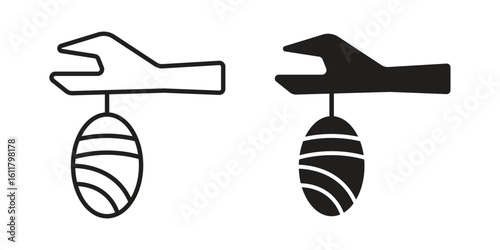 Cocoon icon logo set. thin line concept simple icon or design element