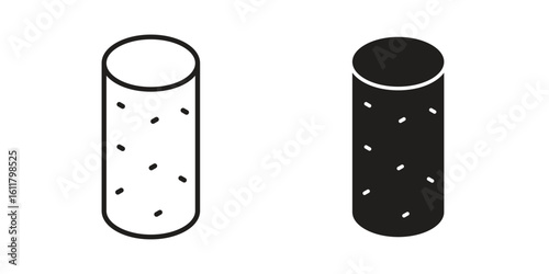 Cork wine icon logo set. thin line concept simple icon or design element