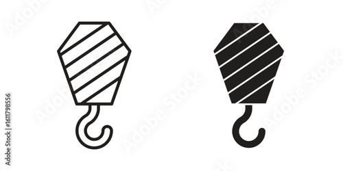 Crane icon logo set. thin line concept simple icon or design element