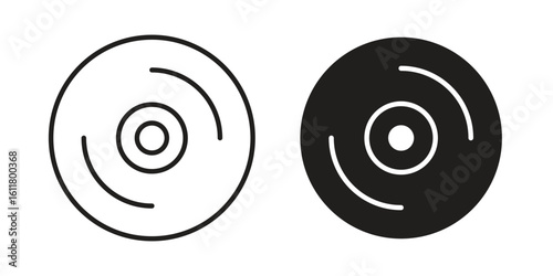DVD icon logo set. thin line concept simple icon or design element