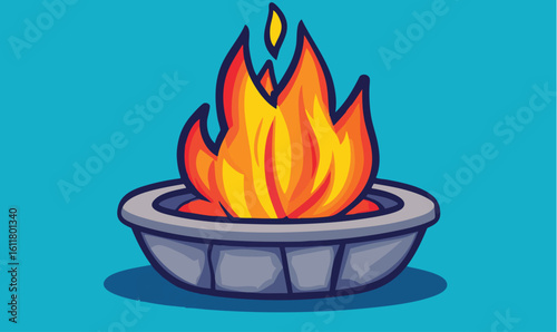 Vibrant flames dance in a stylish modern fire pit, perfect for cozy outdoor gatherings and ambiance