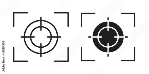 Focus icon logo set. thin line concept simple icon or design element