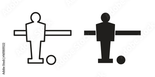 Foosball icon logo set. thin line concept simple icon or design element