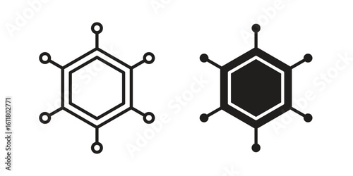 Hub icon logo set. thin line concept simple icon or design element