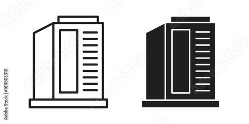 Infrared heat cabin icon logo set. thin line concept simple icon or design element