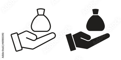 Inheritance law icon logo set. thin line concept simple icon or design element