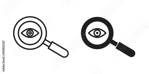 Investigation icon logo set. thin line concept simple icon or design element