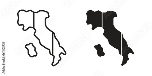 Italy flag icon logo set. thin line concept simple icon or design element