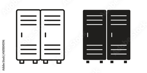 Locker icon logo set. thin line concept simple icon or design element
