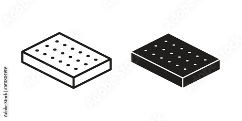 Mattress icon logo set. thin line concept simple icon or design element