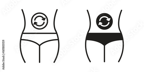 Metabolism icon logo set. thin line concept simple icon or design element