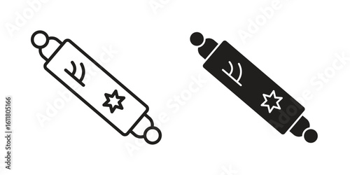 Mezuzah icon logo set. thin line concept simple icon or design element