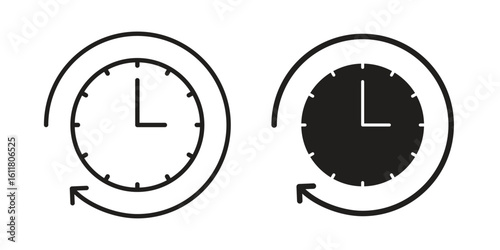 Past icon logo set. thin line concept simple icon or design element