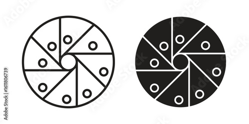 Perpetual motion icon logo set. thin line concept simple icon or design element