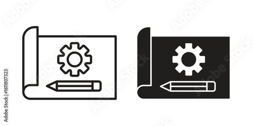 Prototyping icon logo set. thin line concept simple icon or design element