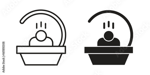 Solarium icon logo set. thin line concept simple icon or design element
