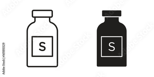 Solvent icon logo set. thin line concept simple icon or design element