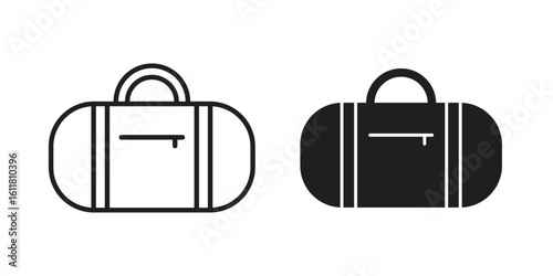 Sports bag icon logo set. thin line concept simple icon or design element
